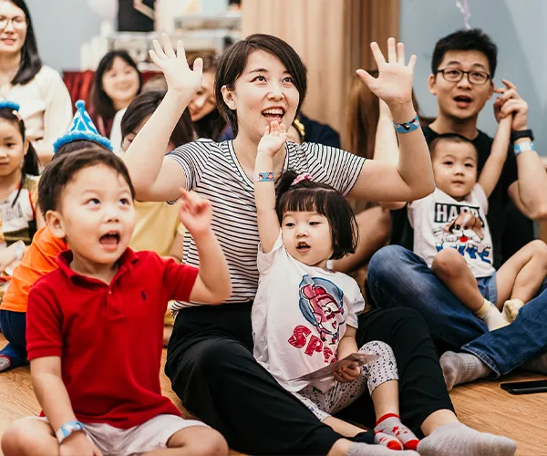 Kids enjoying birthday party at Marina Square