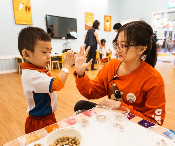 Students enjoying activities at Kiztopia Marina Square